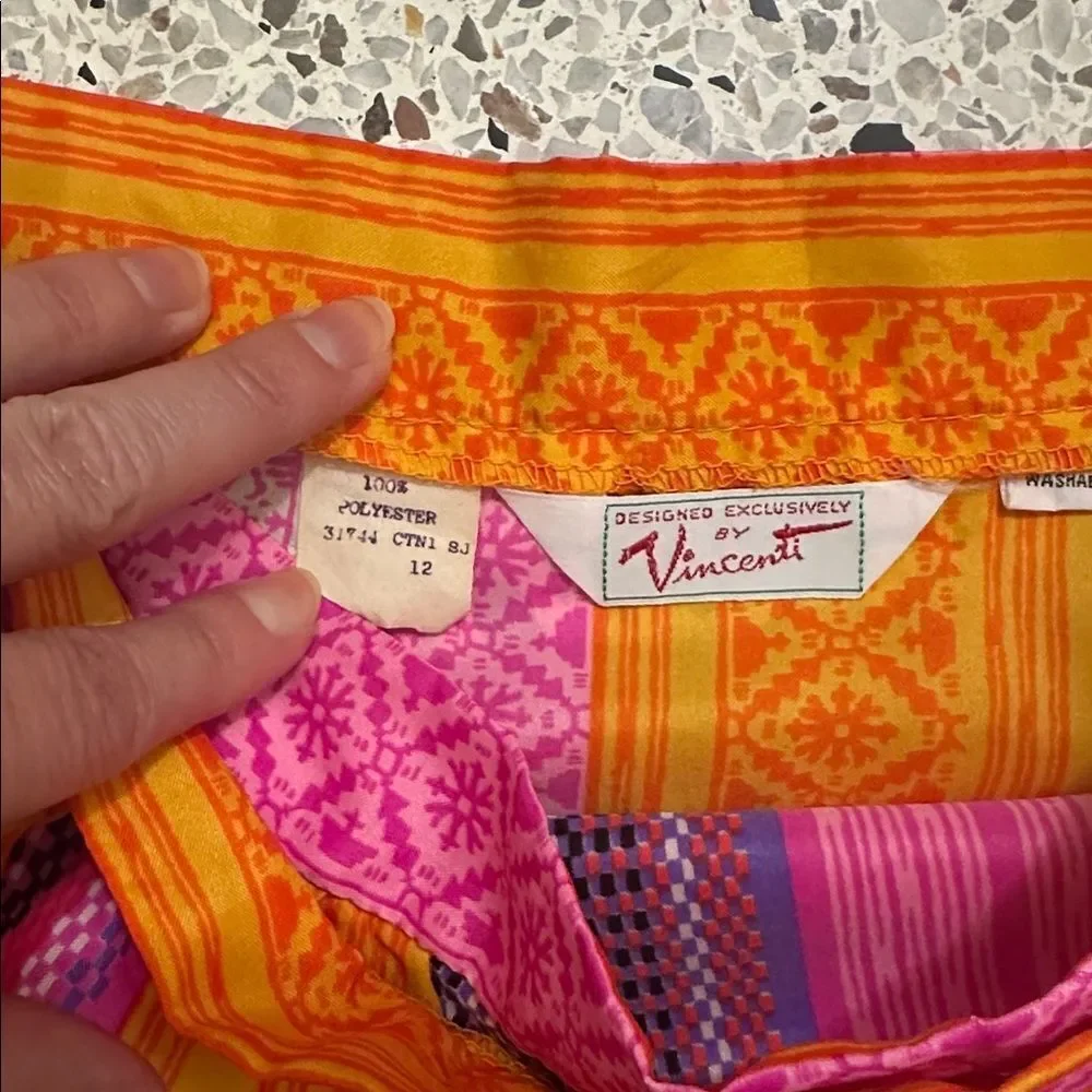 Designed Exclusively by Vincenti maxi skirt set crop top medium m pink